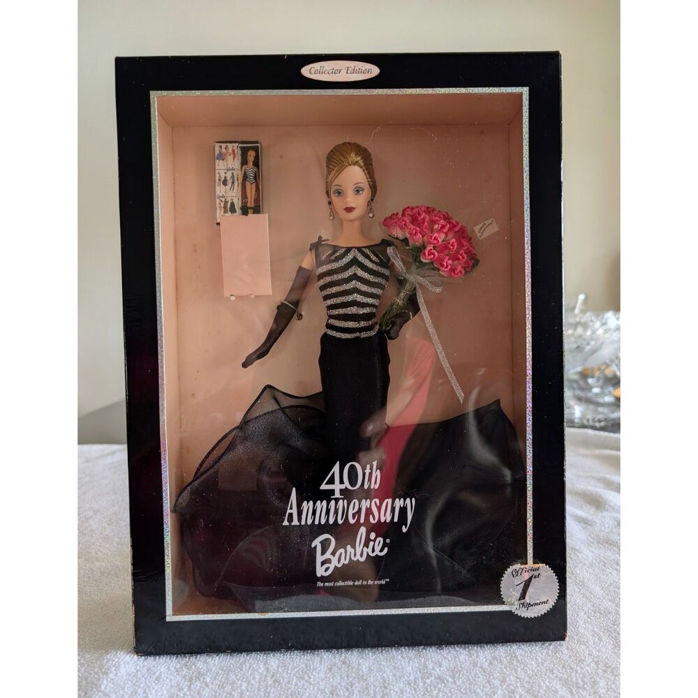 1999 Mattel 40th Anniversary Barbie Doll 1st Shipment Collector Edition